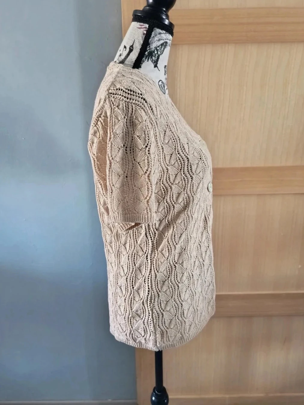 Light brown openwork short-sleeved vest, La maison du Jersey, T42/44 – photo 4